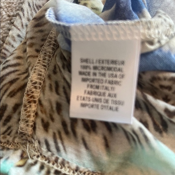 Milly Chevron Leopard Print Top Size Medium - Picture 6 of 9